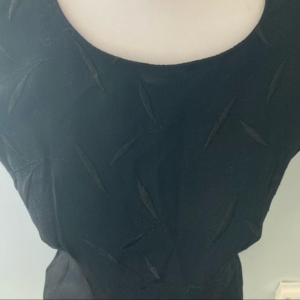 Vintage S. Roberts Black Sleeveless Cocktail Dress size 5/6 - Picture 4 of 7